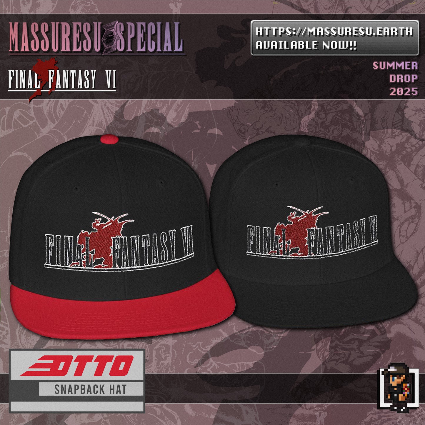 x [NEW] [34] FFVI - "Magitek Witch" Snapback Hat [OTTO 125-978]