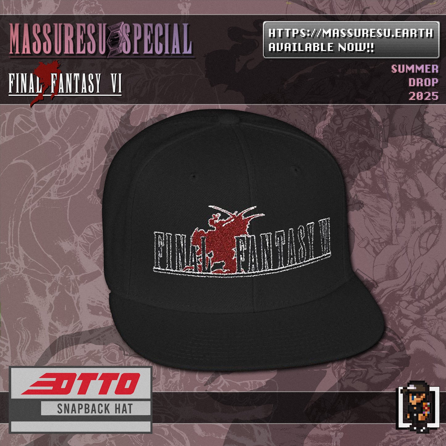 x [NEW] [34] FFVI - "Magitek Witch" Snapback Hat [OTTO 125-978]