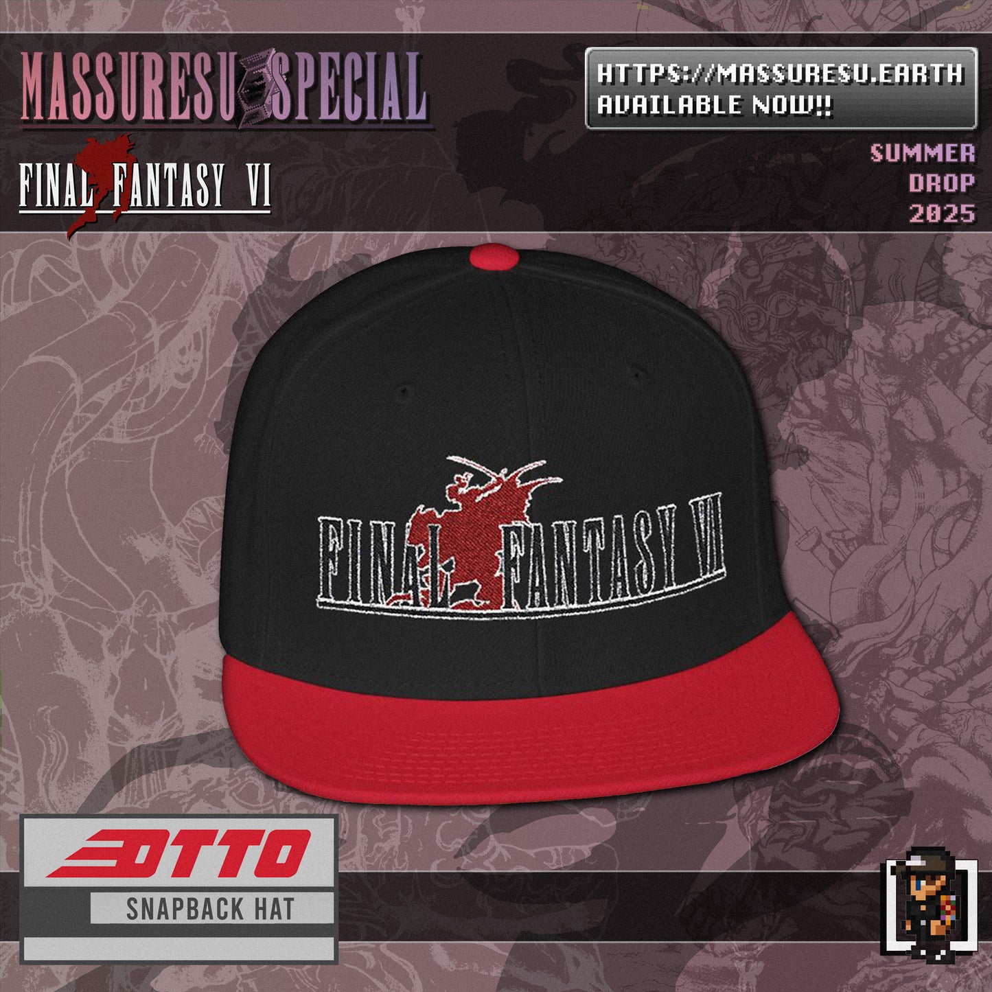 x [NEW] [34] FFVI - "Magitek Witch" Snapback Hat [OTTO 125-978]
