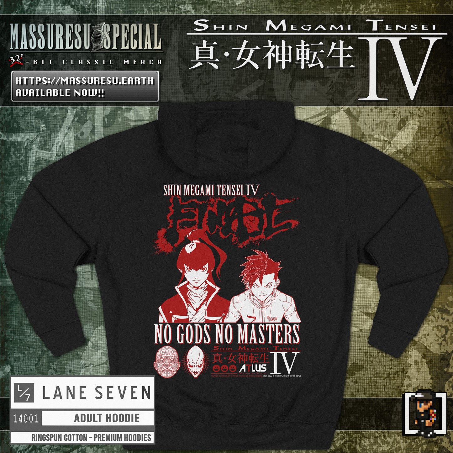 x [NEW] [56] SMT4 F/A: "No Gods No Masters" Hoodie / Sweatshirt [Lane Seven 14001]