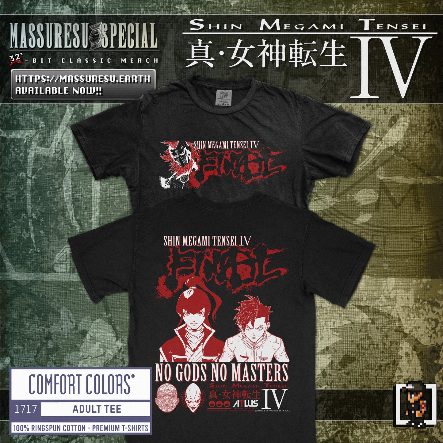 x [NEW] [55] SMT4 F/A: "No Gods No Masters" T-Shirt [Comfort Colors 1717]