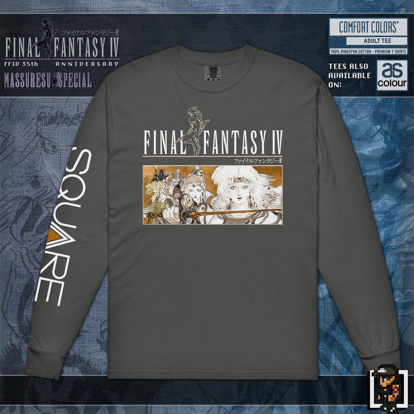 x [NEW] [62] Final Fantasy IV - "Redeemed Through Guilt" Longsleeve T-Shirt | Comfort Colors 6014