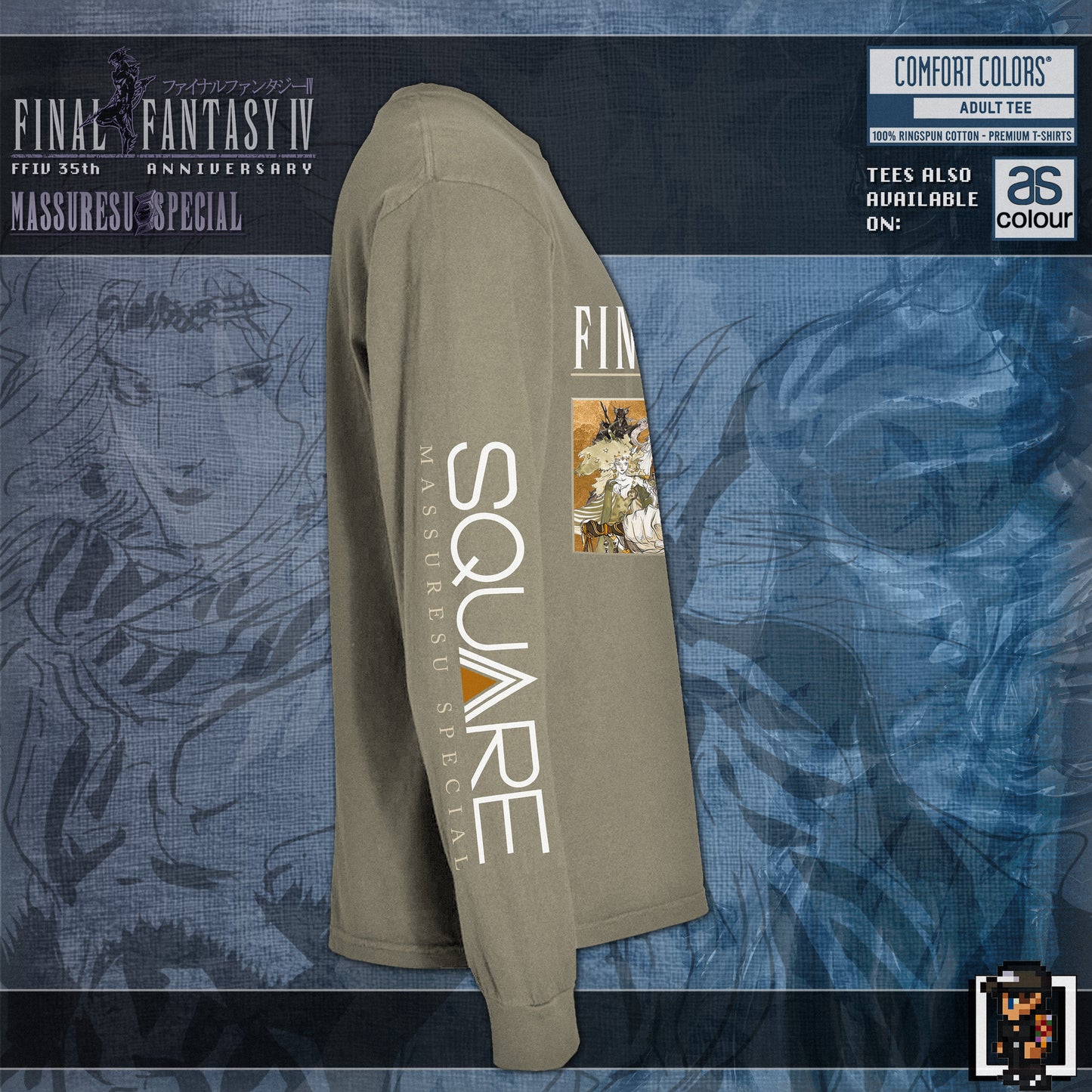 x [NEW] [62] Final Fantasy IV - "Redeemed Through Guilt" Longsleeve T-Shirt | Comfort Colors 6014